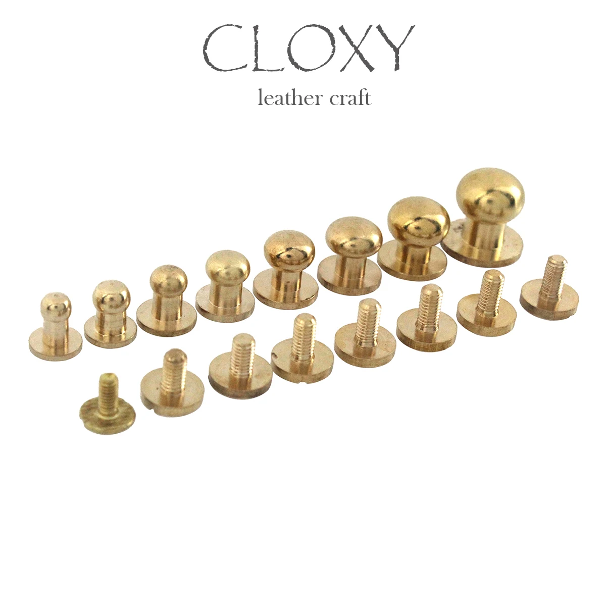 Round Head Stud Leather Craft Leather Brass Rivet Button Head