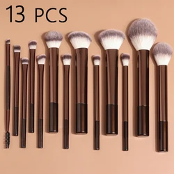 Premium 13 - Piece Makeup Brush Set with Dense Bristles and Aluminum Alloy Handles (13 PCS)