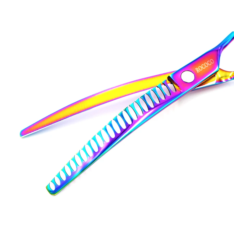 Professional 8 inch 7 inch 6.5" Pet Dog Grooming Scissors Curved Shark Thinning Shears Cat Dog Barber Scissors