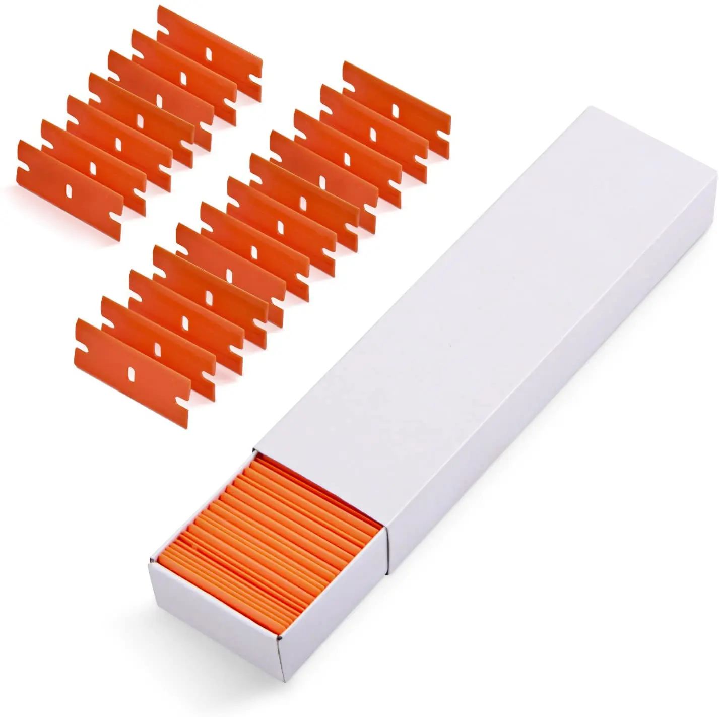 חתיכות 100 שתי חיתוך להב תער פלסטיק תער תער מברשת זכוכית נקייה מגרד מדבקה