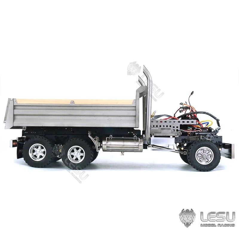 LESU RC 1/14 6x6 Hydraulic Dumper Trucks Metal Radio Control Dump Car KIT Model With Buckert Light Sound Motor For Adult Th20217 3