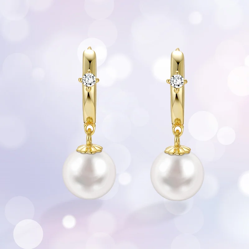 WANTME 925 Sterling Silver Fashion Korean Synthetic Pearl Tassel Drop Earrings Women Elegant Chic Huggies Jewelry Accessorie silver earrings womens earrings silver dangle earrings
