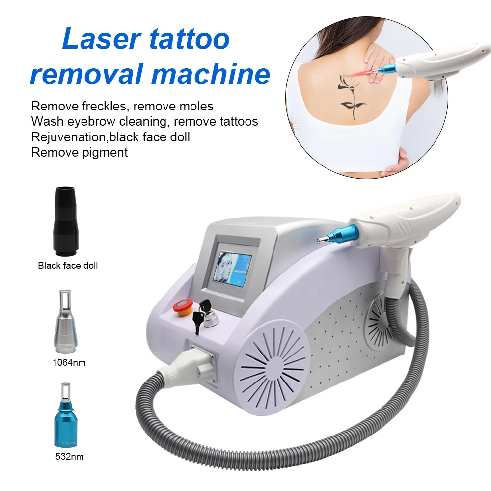 Tattoo Removal Laser Carbon Peeling Q Switch ND Yag Dark Pigmentation 1064nm 755nm 532nm Freckle removal Whitening SPA Facial
