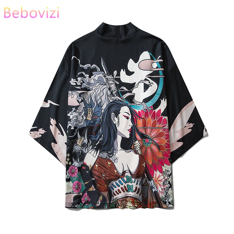 17 Style Harajuku Japanese Fashion Kimono Men and Women Cardigan Blouse Haori Obi Asian Clothes Samurai japanese kimono japanese kimono cardigan japanese kimono shirt