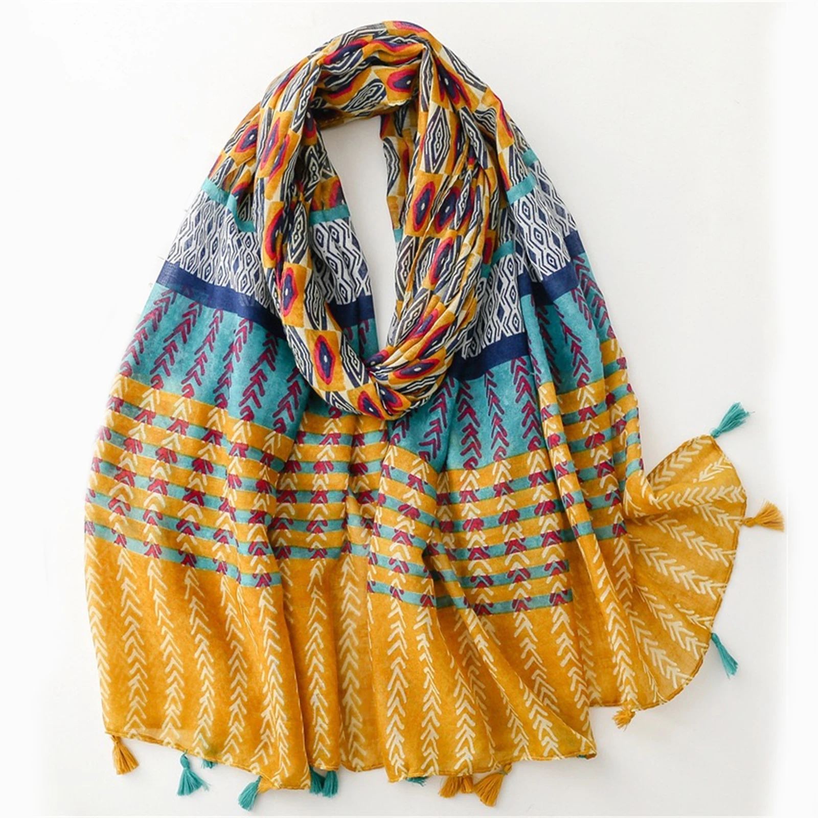 

Мусульманский головной платок 180*85 см, женское стильное ветрозащитное теплое пляжное полотенце с модным принтом, новая Всесезонная бандана