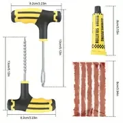 8pcs tire repair kit tire plug kit to fix punctures and plug flats patch tire repair tools set for cars motorcycles trucks tractor details 7