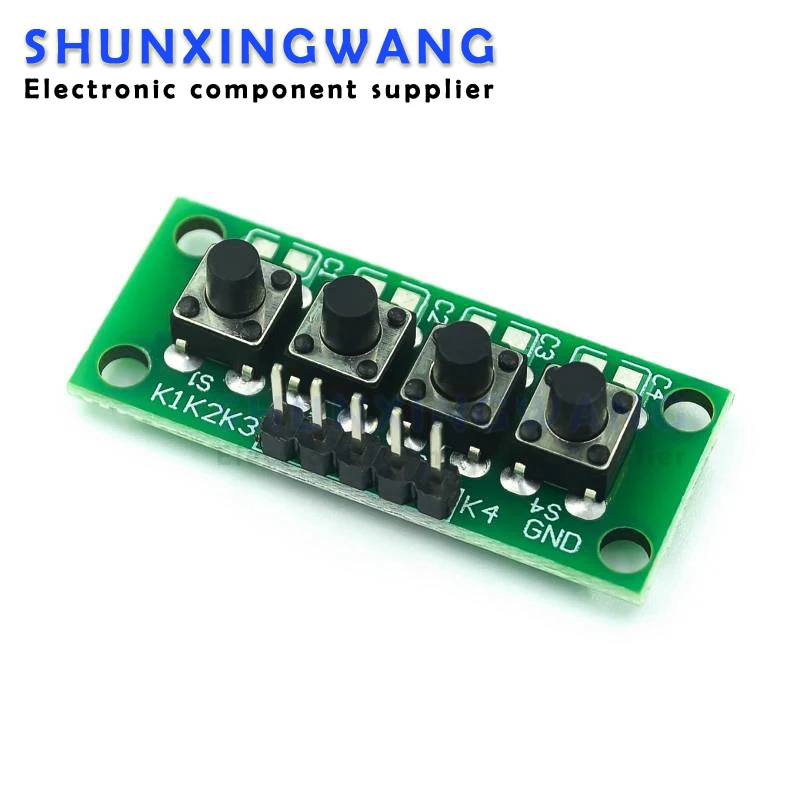 Diy Kit 1x4 4 Independent Key Button Keypad Keyboard Module Mcu For ...