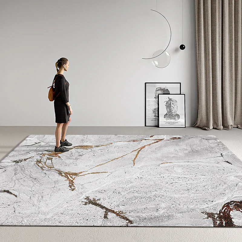 

Nordic Minimalist Living Room Carpet Bedroom Large Area Rug Home Decoration Coffee Table Rugs Kitchen Stain-resistant Floor Mat