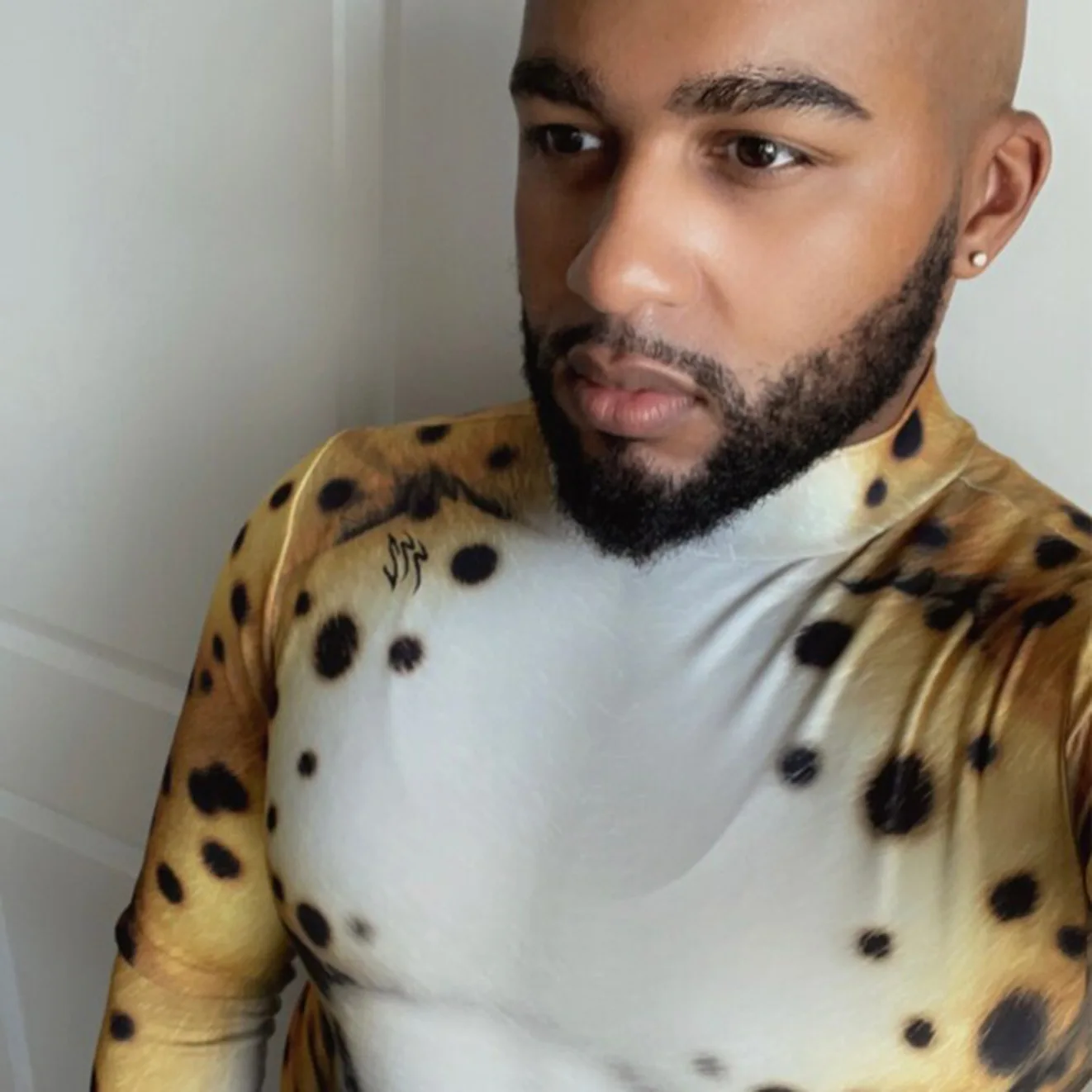 Cheetah Animal Cosplay Bodysuit with Tail for Adults and Kids