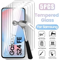 for Samsung Galaxy S24 FE 5G Case 5Pcs Protective Glass Sumsung Sansung S24FE S 24 FE 24FE Tempered Glass Screen Protector Cover 1