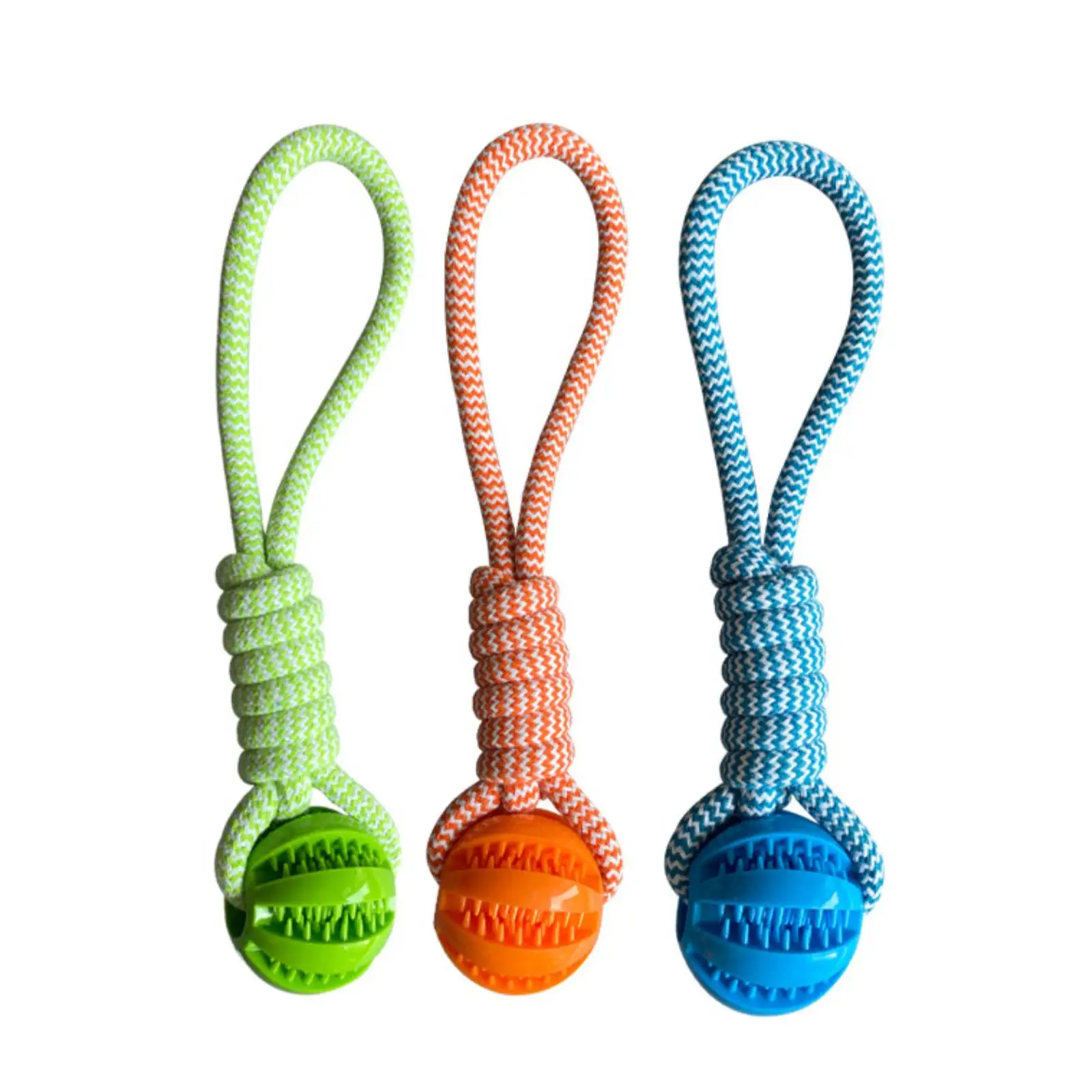 Dropship Dog Toys Treat Balls Interactive Hemp Rope Rubber Leaking