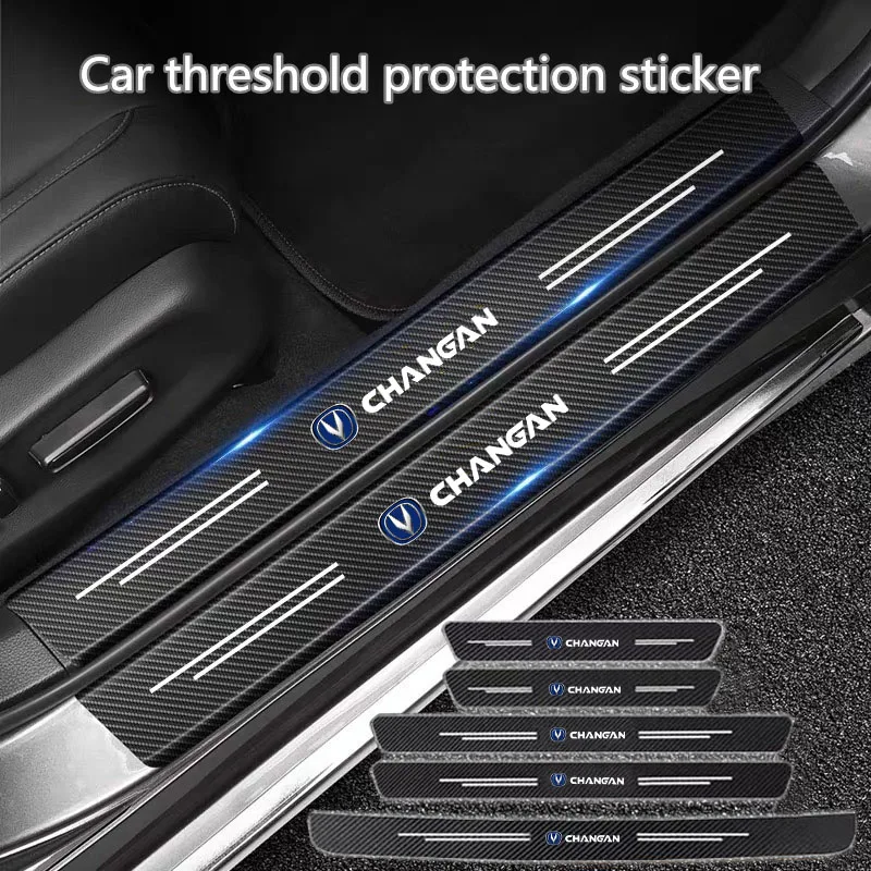60x7 см защитная лента для порога автомобильной двери, защитная полоса из углеродного волокна, наклейка для changan CS75 PLUS CS95 CS35 alsvin CS15 CS55 Eado