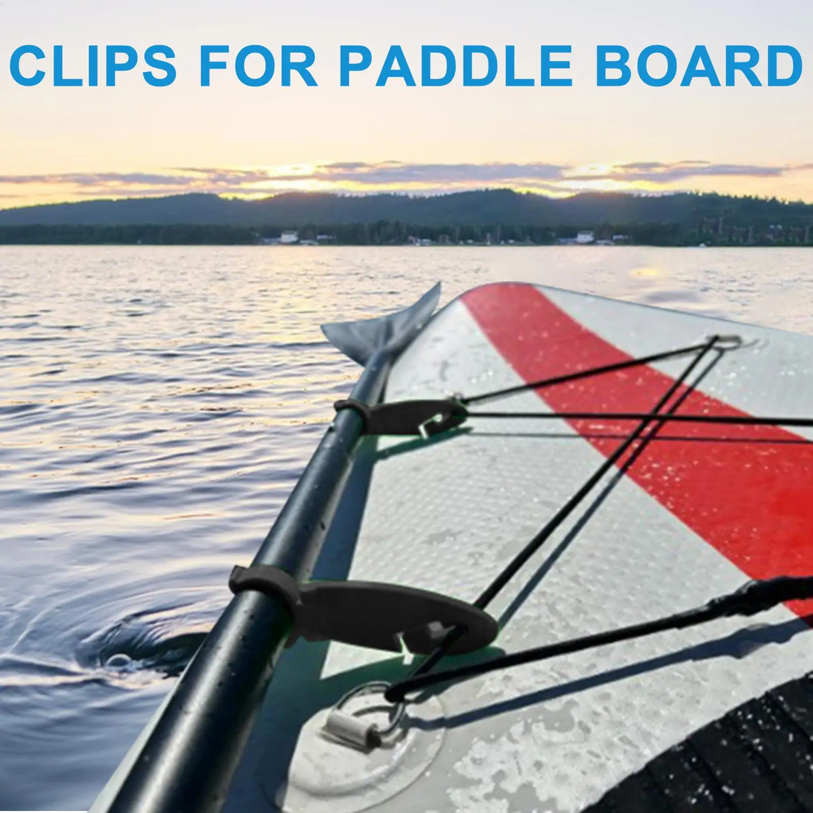 2 Stück Stand-Up-Paddle-Board-Clips, doppelter Padel-Board-Halter, erweiterbare Befestigungsklemmen für Kajakfahren – Detail 1