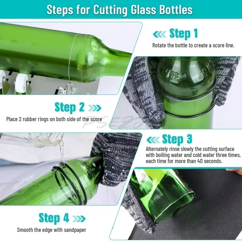 Glass Cutter Professional for Bottle Cutting Stainless Steel Material DIY Cut Tool Machine Wine Beer Glass Cutter Tool 3