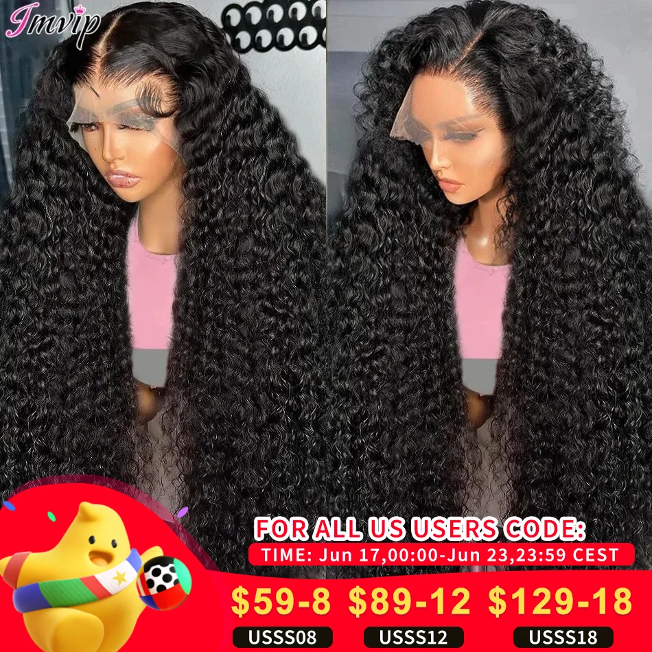 

13x4 Deep Wave Lace Front Human Hair 180% Density Deep Wave Frontal Wigs Human Hair Hd Lace 26 Inch Curly Wigs For Black