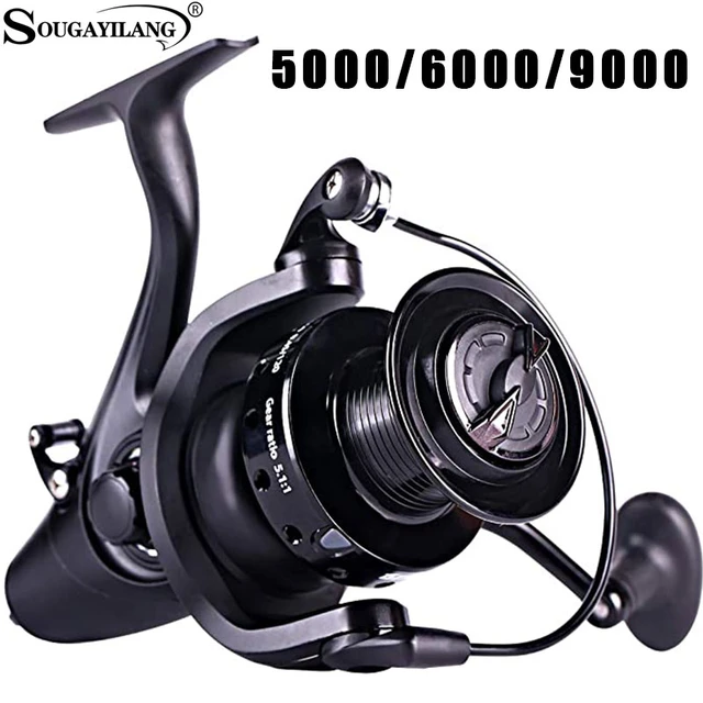 Sougayilang Spinning Fishing Reel 5.1:1 Gear Ratio Max Drag 20Kg Carp Reels  with Metal Body