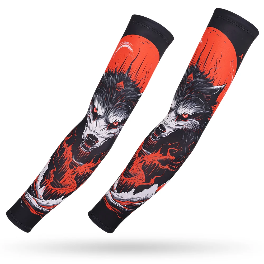 Sports Cooling Arm Sleeves, Elastic Cover for Driving, Running, Basketball, Football, Anti-UV, 3D Print, Tattoo 5