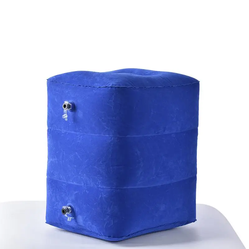 Inflatable Travel Pillow Foot Pad Folding Adjustable Footstool For