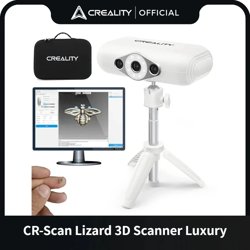 3D 스캐터 다기능 휴대용 3D 스캐너인 EinScan Pro 2X Plus, 휴대용 데스크탑 샤이닝 EinScan 산업용 3D 스캐너, 고정밀 9 Creality CR-Scan 도마뱀 3D 스캐너, 럭셔리 콤보, 휴대용 3D 컬러 스캐너, 3D 모델링, 0.05mm 정밀도, 10FPS 스캐닝 속도