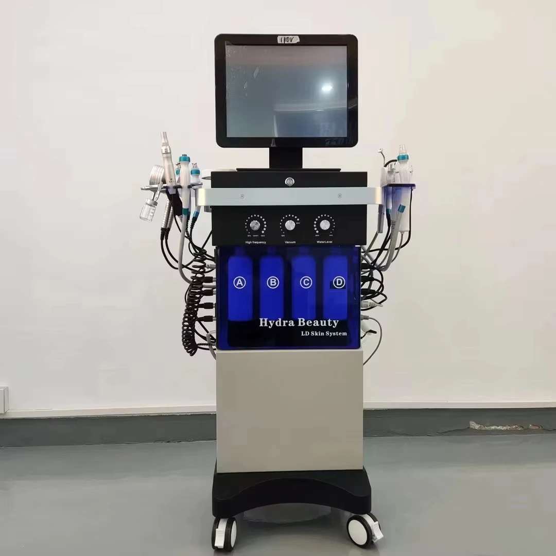 14 in 1 다이아몬드 필링 하이드로 페이셜 머신 워터젯 아쿠아 페이셜 진공 스킨케어 클리닝 리프팅 버블 스파 SLyric 최신형