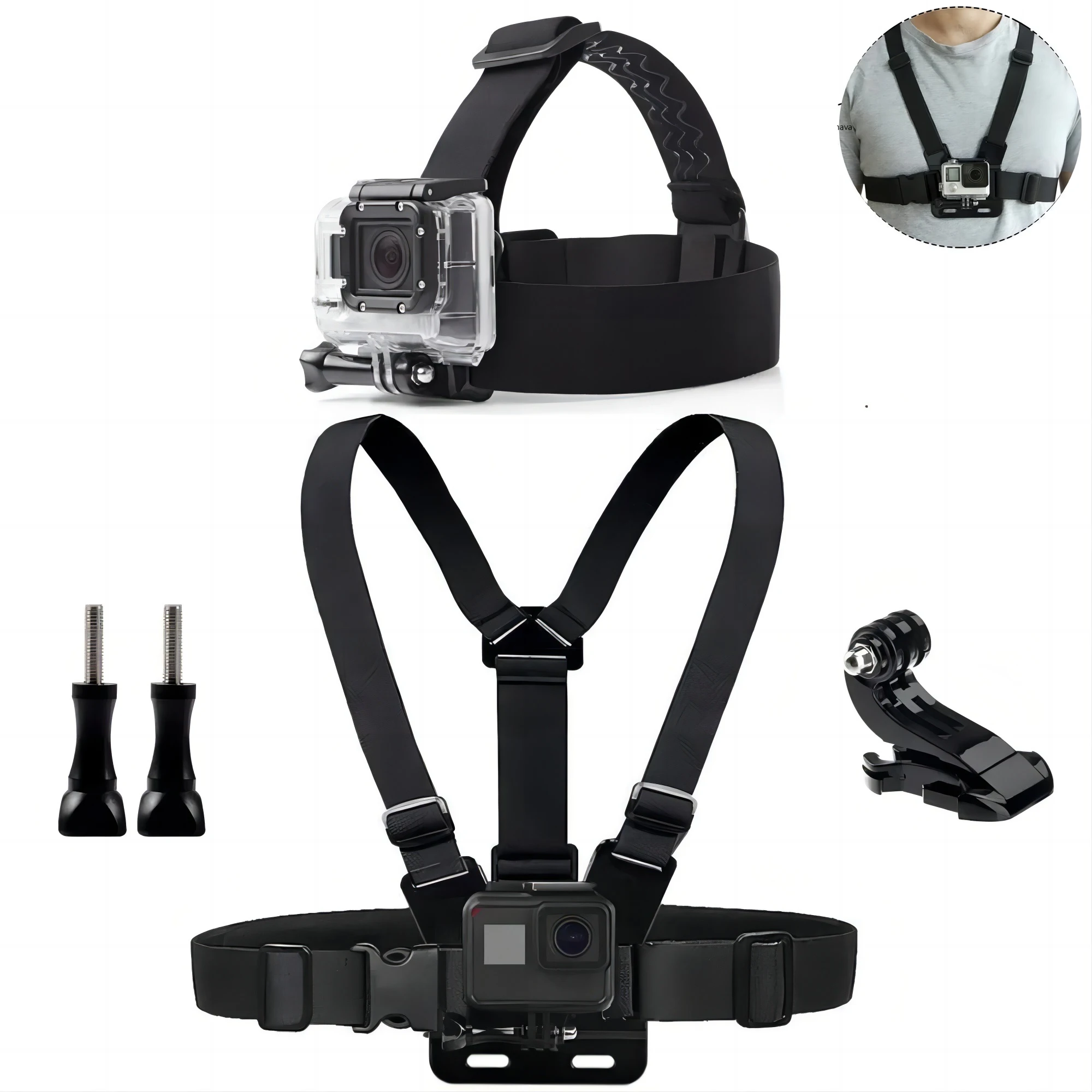 Kitway pour GoPro Hero 10 9 8 7 4 High Qualité Vente en gros Prix  Accessoires Kit sangle de poitrine sangle de tête Chin Courroie - Chine  Accessoires pour caméra GoPro action