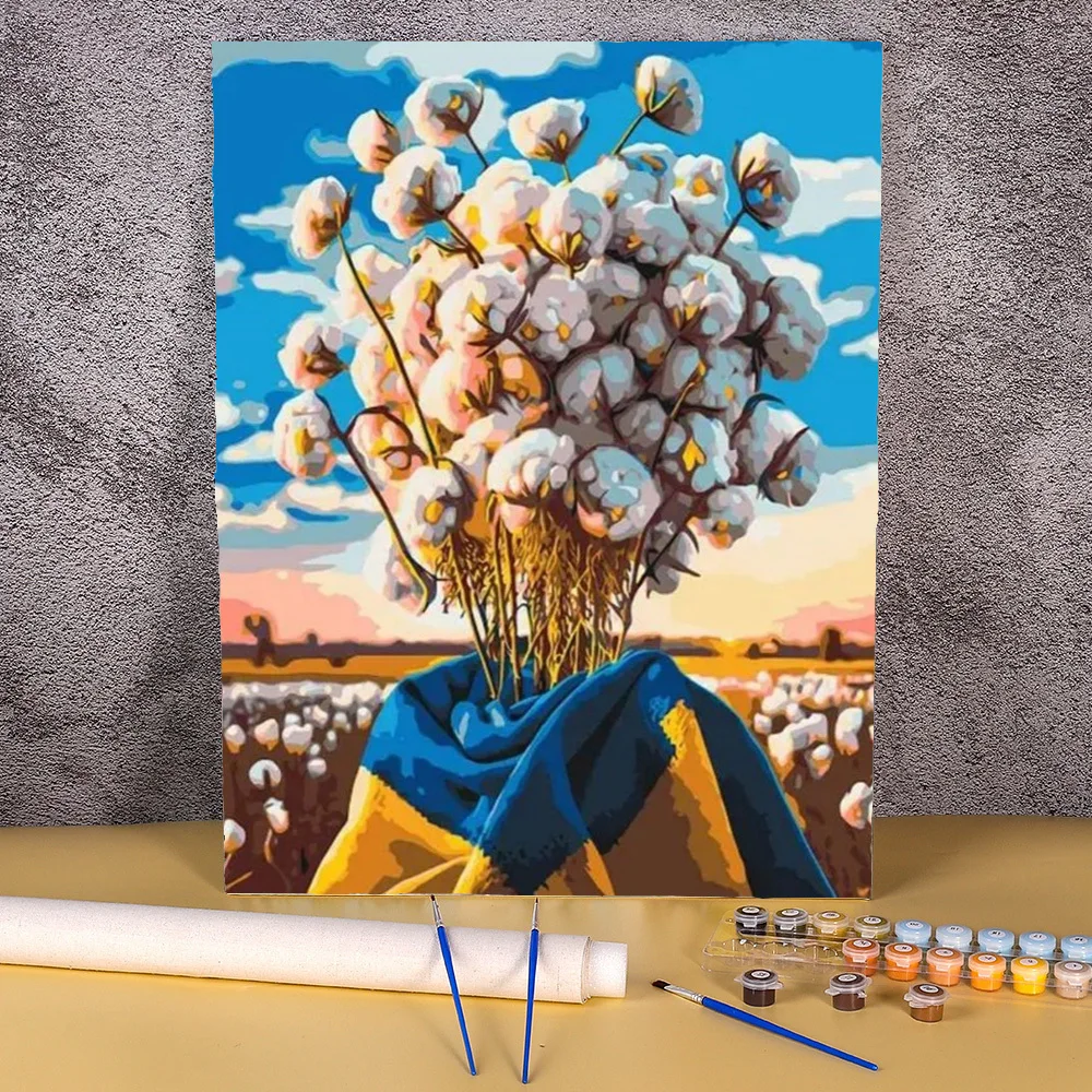 

Canvas Painting By Numbers For Adult Ukraine Colorful Painting Wall Art Picture For Living Room Home Decors On Canvas DIY Gift