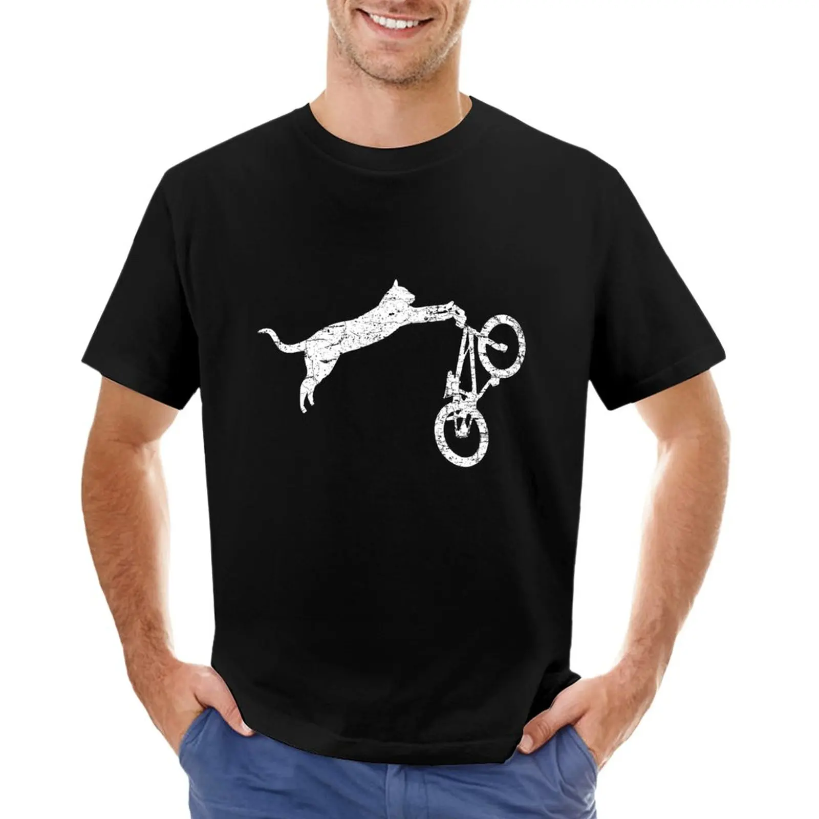 

BMX Cat T-Shirt blacks tops mens t shirt graphic
