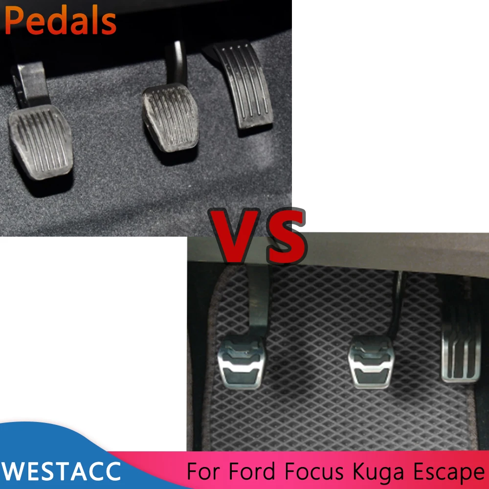 Auto Gas Kraftstoff Pedal Set Bremse Pedale Rest Fuß Pedal Abdeckungen für  Ford Focus 2 3 4 MK2 MK3 MK4 RS ST Kuga Flucht - AliExpress