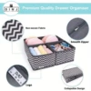 12pcs Dresser Drawer Organizers - Sturdy Fabric, Foldable, Versatile  Boxes and Wardrobe Dividers - Perfect for Socks, Underwear 2