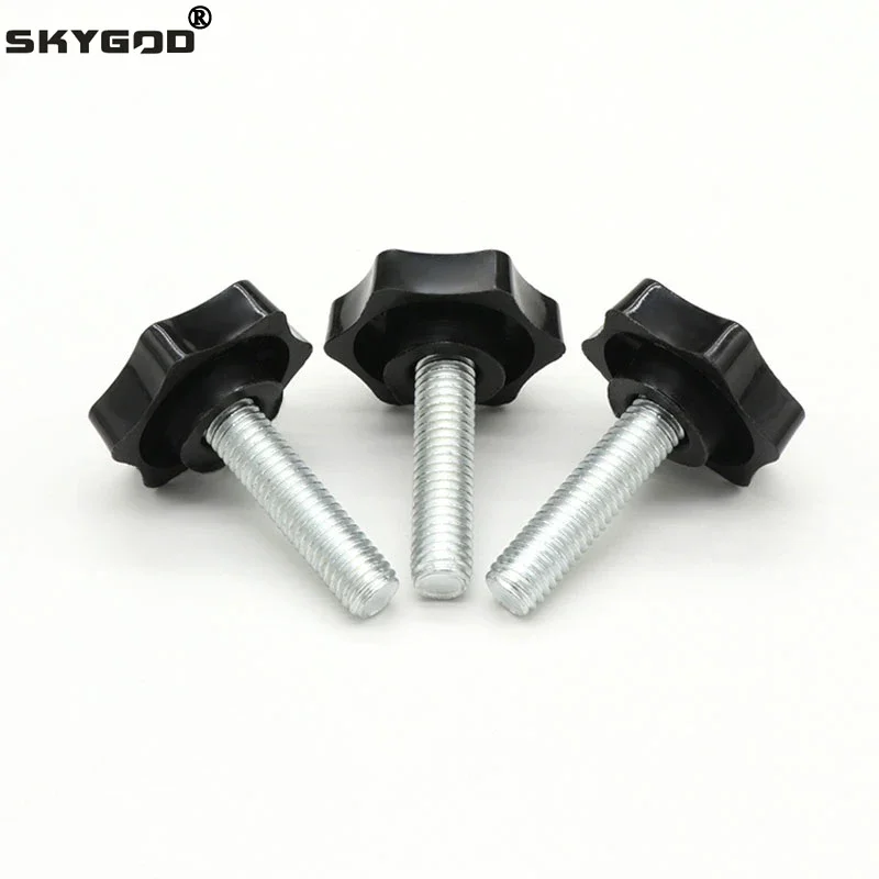 

5/10Pcs M4 M5 M6 M8 M10 Thread Star Shaped Head Thread Clampsing Screw Bolt Knob for Industry Equipment Plastic Carbon Steel