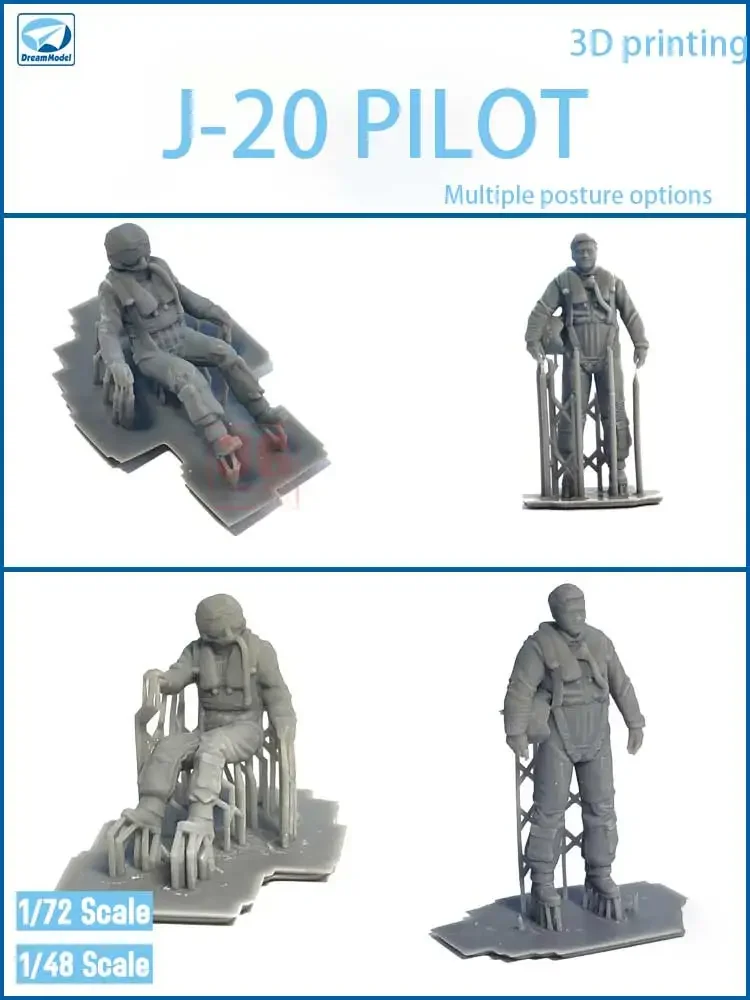 Pilots in Various Poses - 3D Print Set