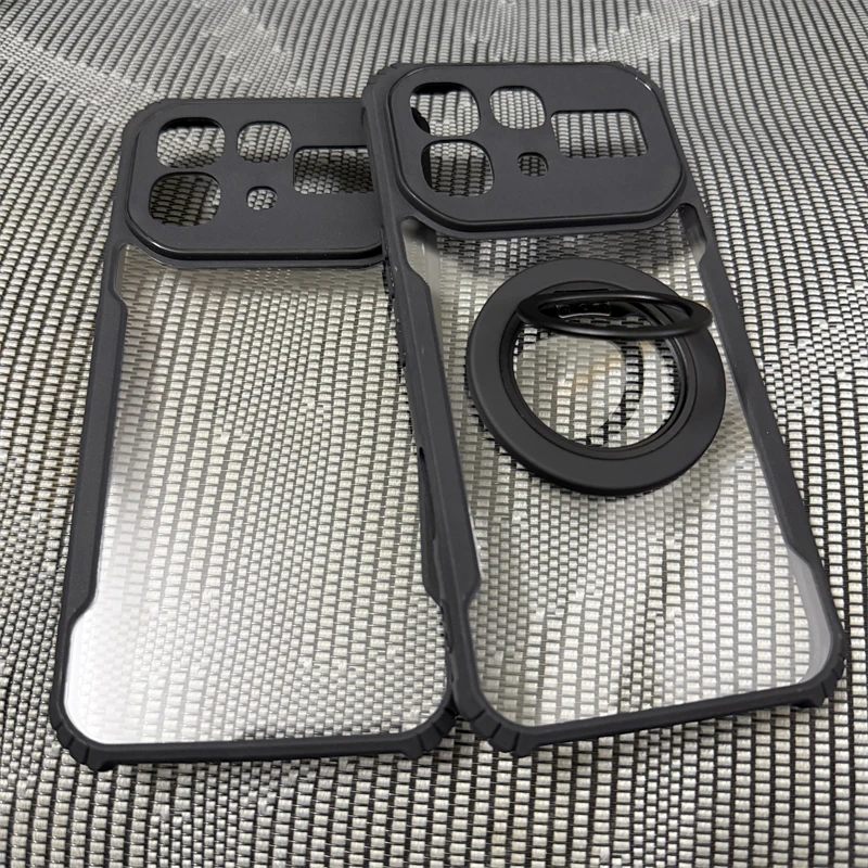 Infinix Note 60 Pro Magnetic Transparent Ring Holder Case - Acrylic Protective Shell