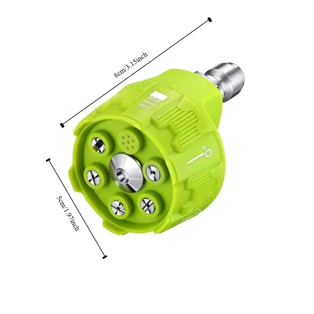 6in1 디자인 압력 세척기 노즐 0 15 25 40도 1/4인치 커넥터 다기능 노즐 교체 노즐