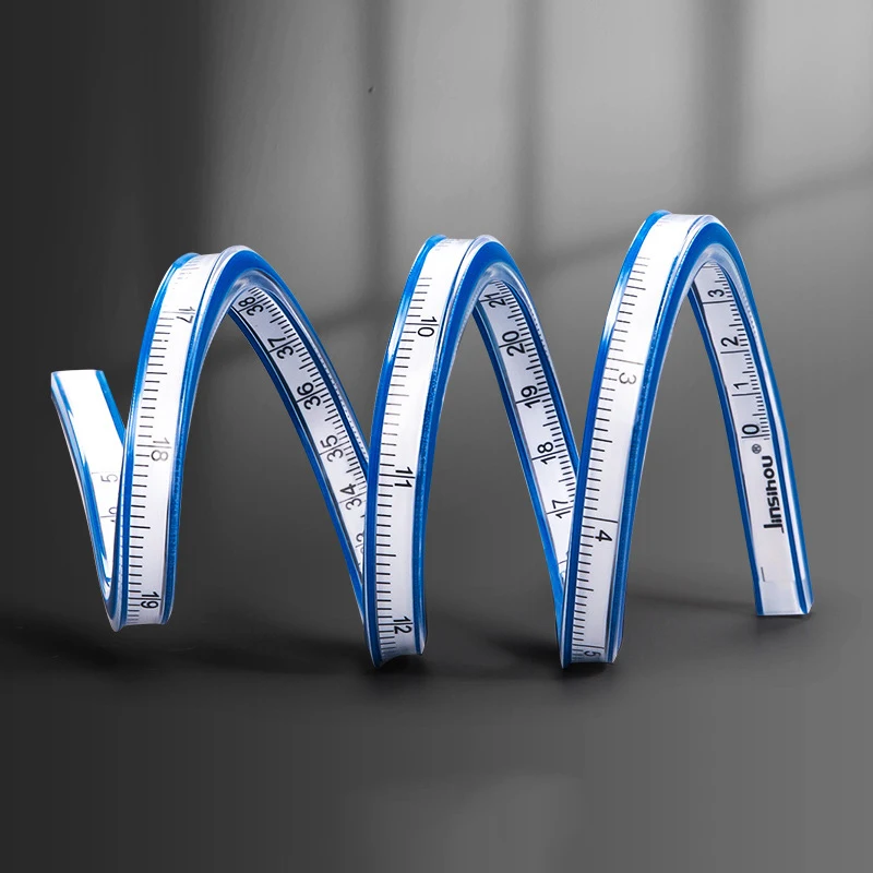 유연한 영어 및 메트릭 체중계 규칙, 엔지니어링 드래프팅 드로잉 바느질 도구, 곡선 눈금자, 30 cm, 40 cm, 50/60 cm