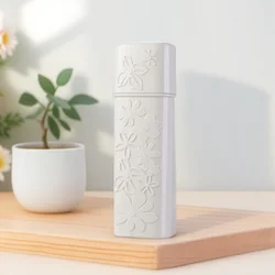 Compact Travel Toothbrush and Toothpaste Organizer Set for Bathroom and Outdoor Use (Beige)