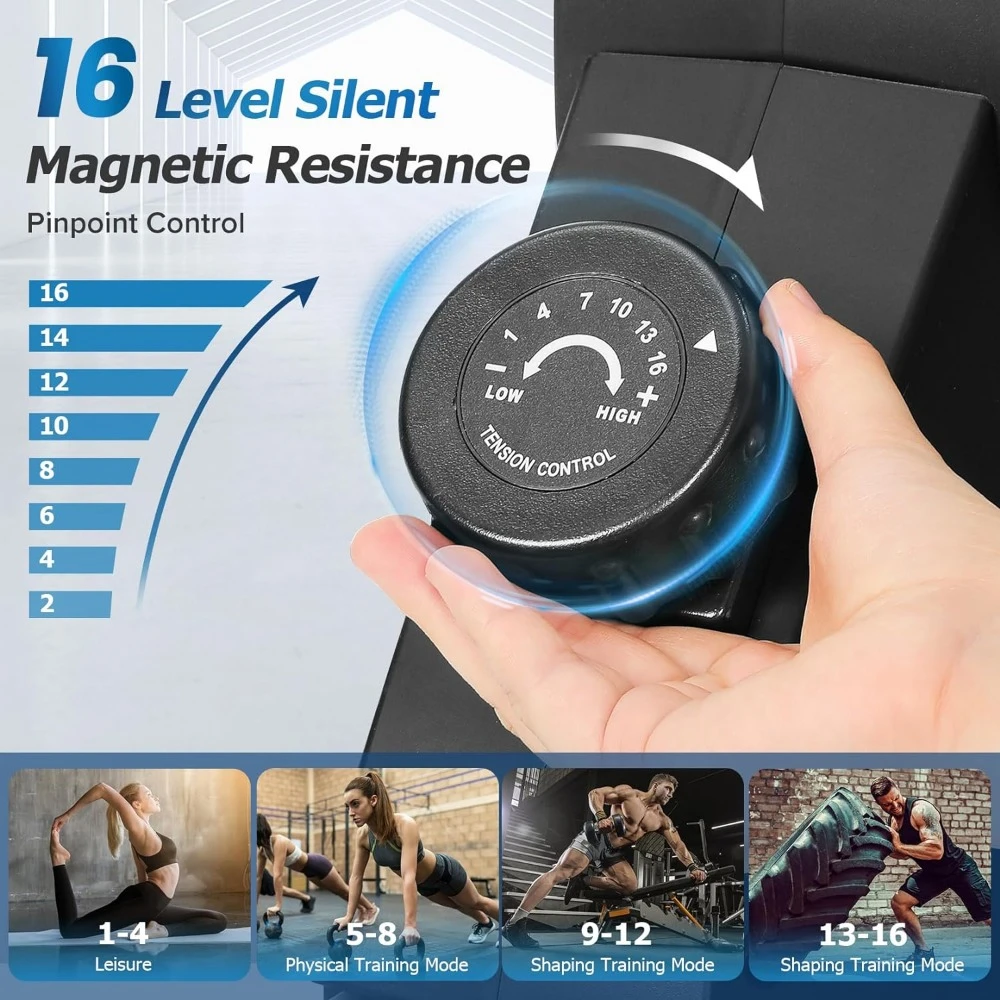Rowing Machine for Home Use and Cardio Training Diet LCD Monitor Exercise Fitness Equipment Exercises Gym Exercise Large Body