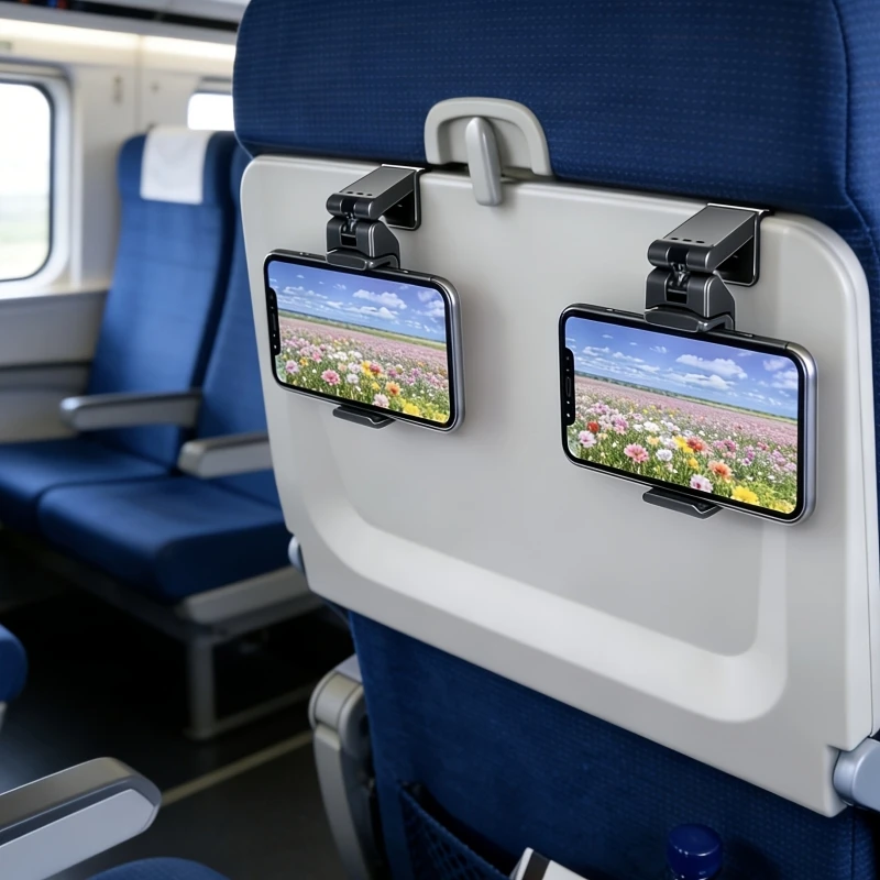 Compact Rotatable Travel Phone Stand with Adjustable Desk Holder