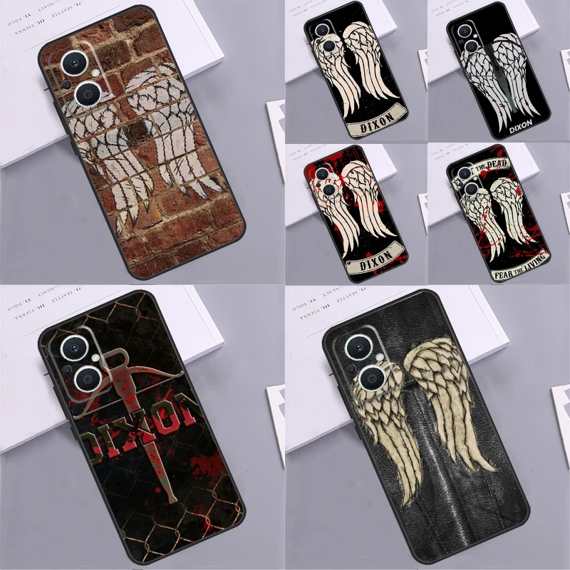 Daryl Dixon Wings Cover, The Walking Frequency, Coque pour OPPO Reno 8 Lite, 5, 6, 7, 3, 4, 2Z, 8T, OPPO Find X6, X5 Pro, X2 Bery Neo Lite