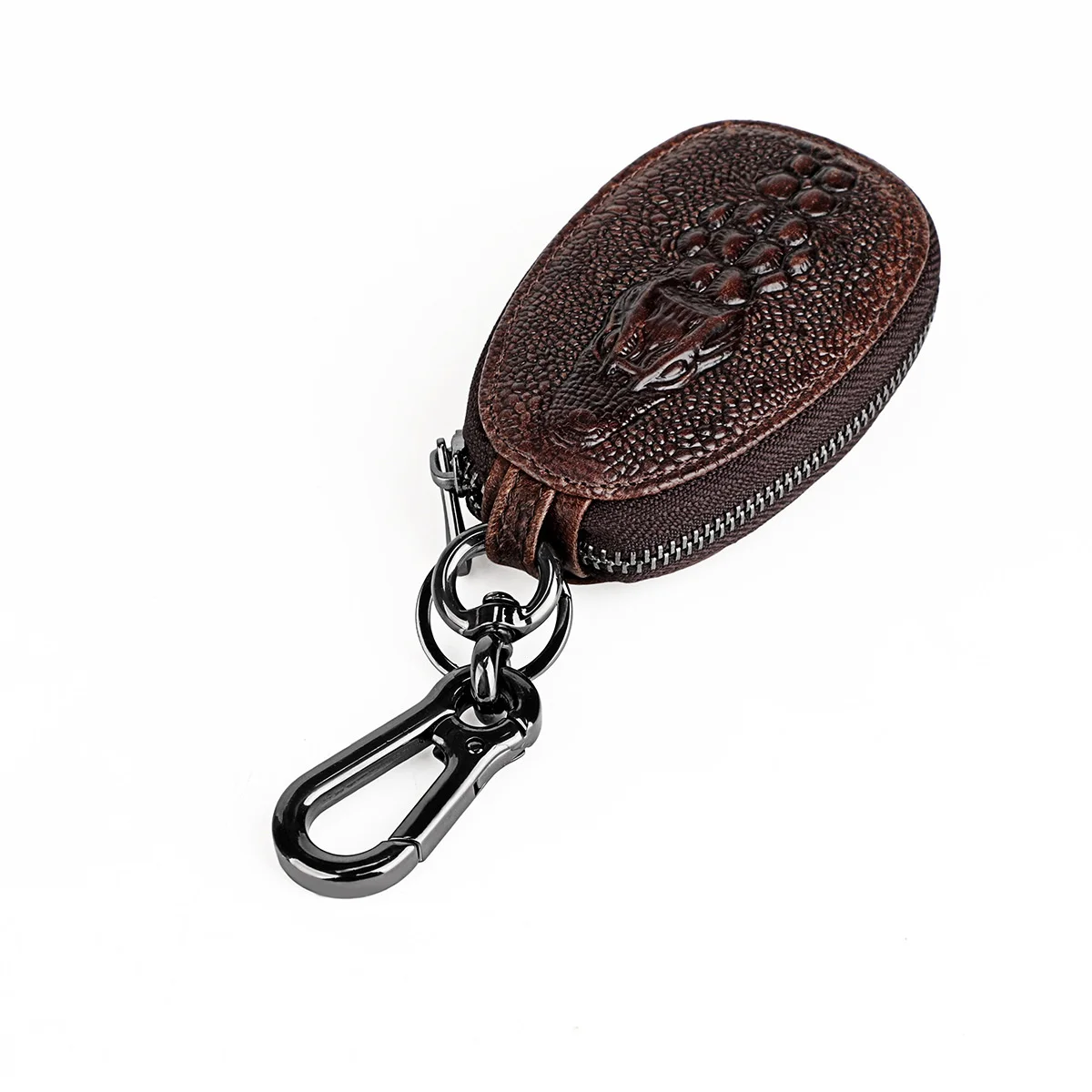 

Crocodile Key Ring Cow Leather Men Women Key Holder House Keychain Bag Organizer Car Key Case Pouch Small Wallet Mini Purse