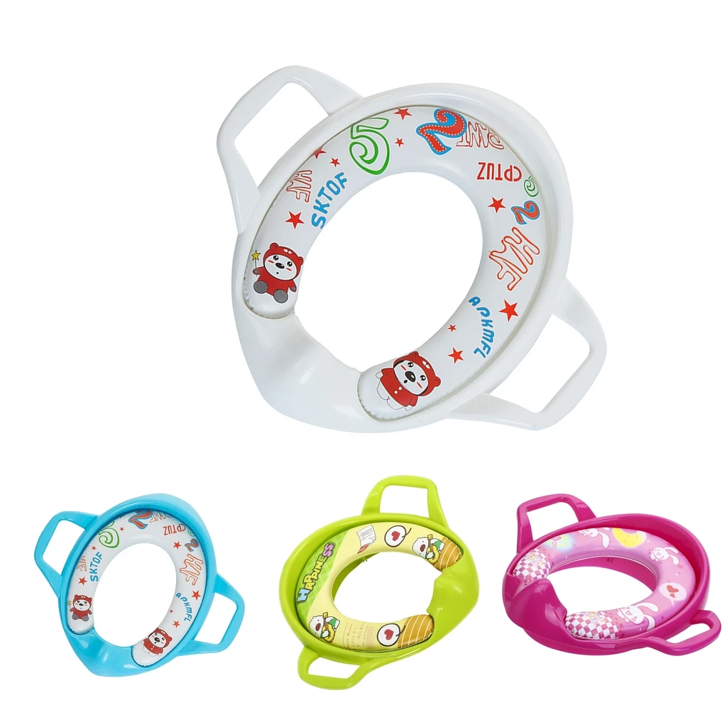 Potty Training Seat with Soft Cushion Kids Toilet Adapter Portable Children Toilet Chair for Home and Travel