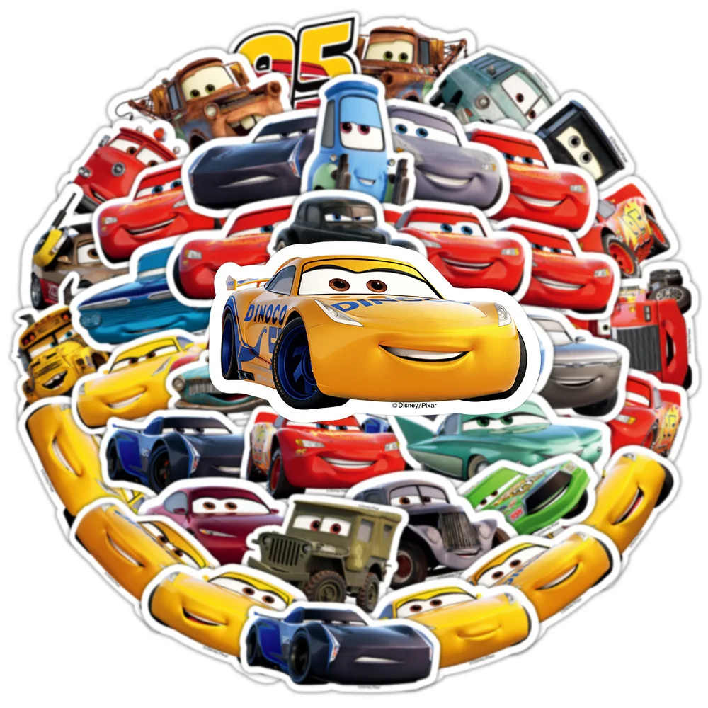 10/30/50Pcs Cool Disney Cartoon Cars Stickers Cute Lightning Mcqueen Sally Graffiti Decal Skateboard Phone Laptop Anime Sticker