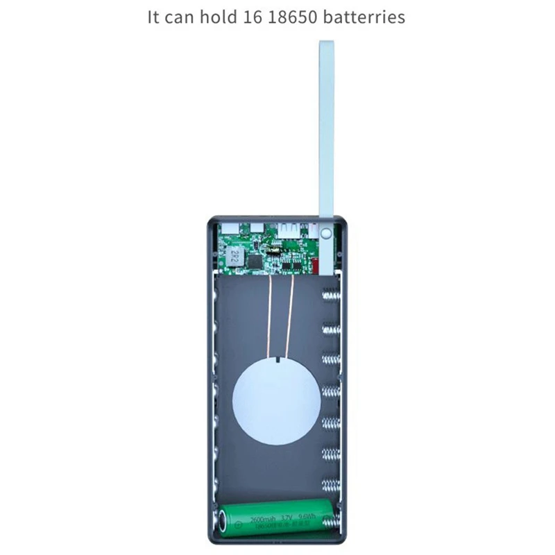 TTKK USB 배터리 뱅크 케이스, 배터리 충전 보관함, LED 조명, 스마트폰 충전용 분리형, 핫 16X18650
