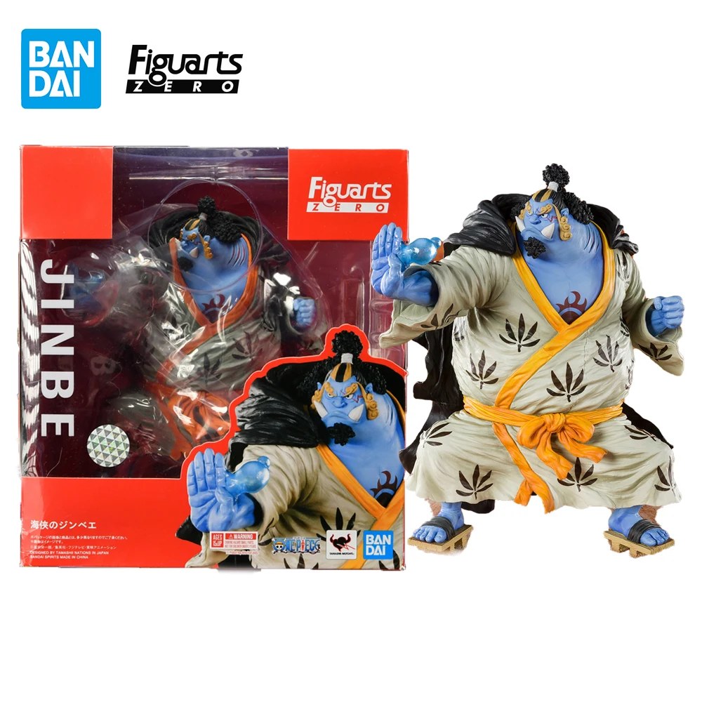 

In Stock Bandai Figuarts Zero One Piece Jinbe 190mm Collection Mobile Figure Anime Action Model Toys Gifts for Children