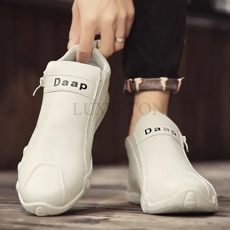 Men Casual Sports Leather Shoes Brand Warm Non Slip Waterproof Tie Up Winter Motorcycle_voghion.com
