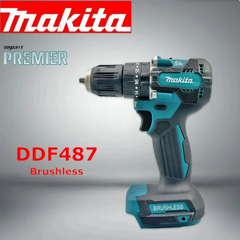 

Makita DDF487 Cordless Driver Drill 18V LXT Brushless Motor Compact Big Torque Lithium Battery Electric Screwdriver Power Tool
