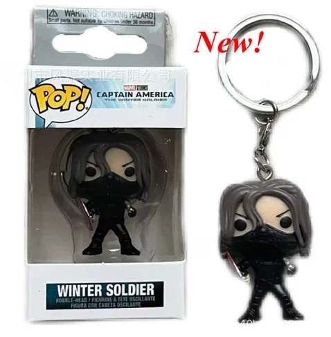 thumbnail image 1 of 2025 Los llaveros de bolsillo FUNKO más nuevos de superhéroes Iron Man Winter Soldier Spiderman V de Vendetta llavero Venom figura de acción juguetes, 1 of 5