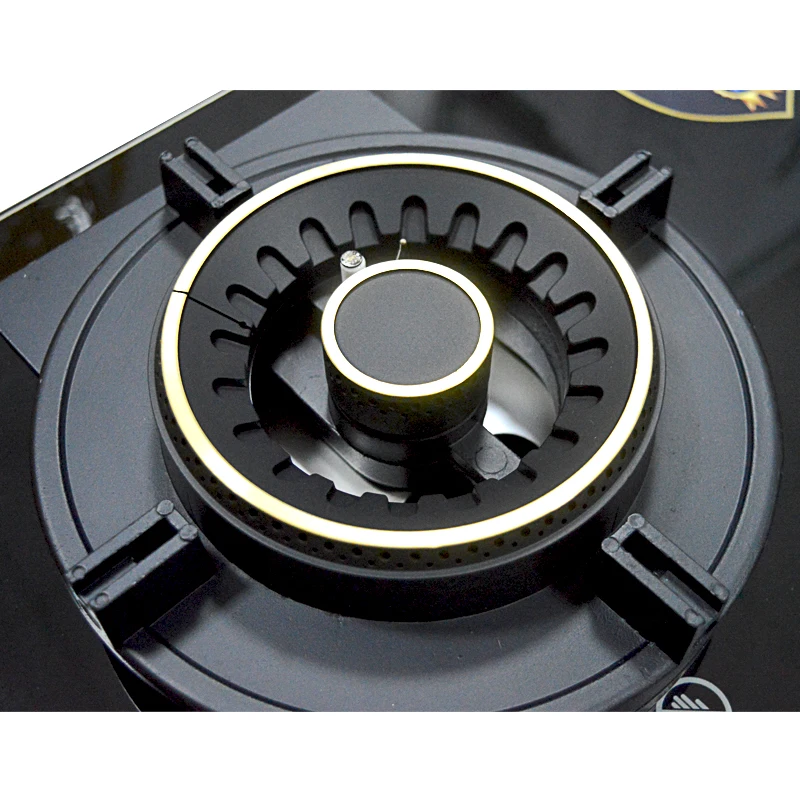 Folding Gas Stove Household Energy-Saving Fire Stove Natural Gas Liquefied Tempered Glass Panel Double-Hole Hot