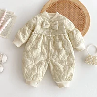 2025 New Winter 0-24M Children Clothes Toddler Baby Girl Thicken Warm Romper Infant Baby Girls Thicken Warm Jumpsuit