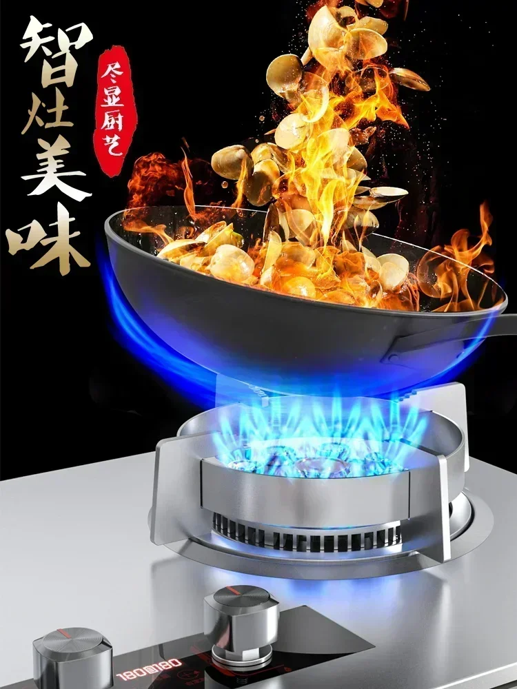 New household gas stove. Counter/embedded. Dual-use. Double-burner. Natural gas/liquefied gas. 2