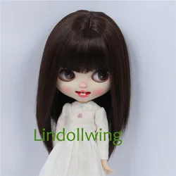 Short Straight Brown Hair Wig (Dark Brown)